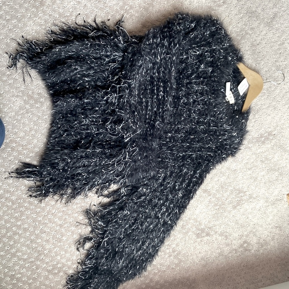 NWT—POL Black Shimmer Sweater—Medium—